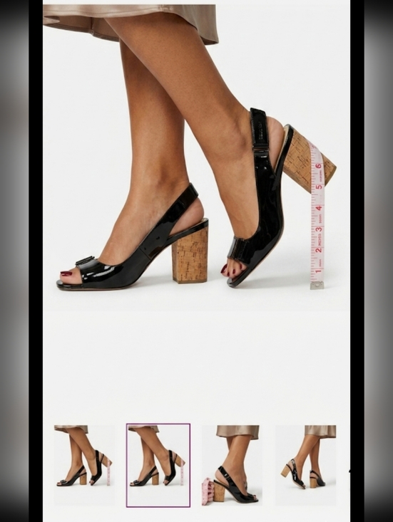 Calvin Klein Shoes - Calvin Klein Glossy Black Slingback Heels